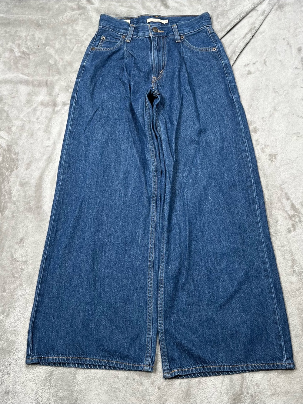 Levi's Premium Baggy Dad Wide Leg Jeans Womens 25x28 Blue Skater Denim Y2K